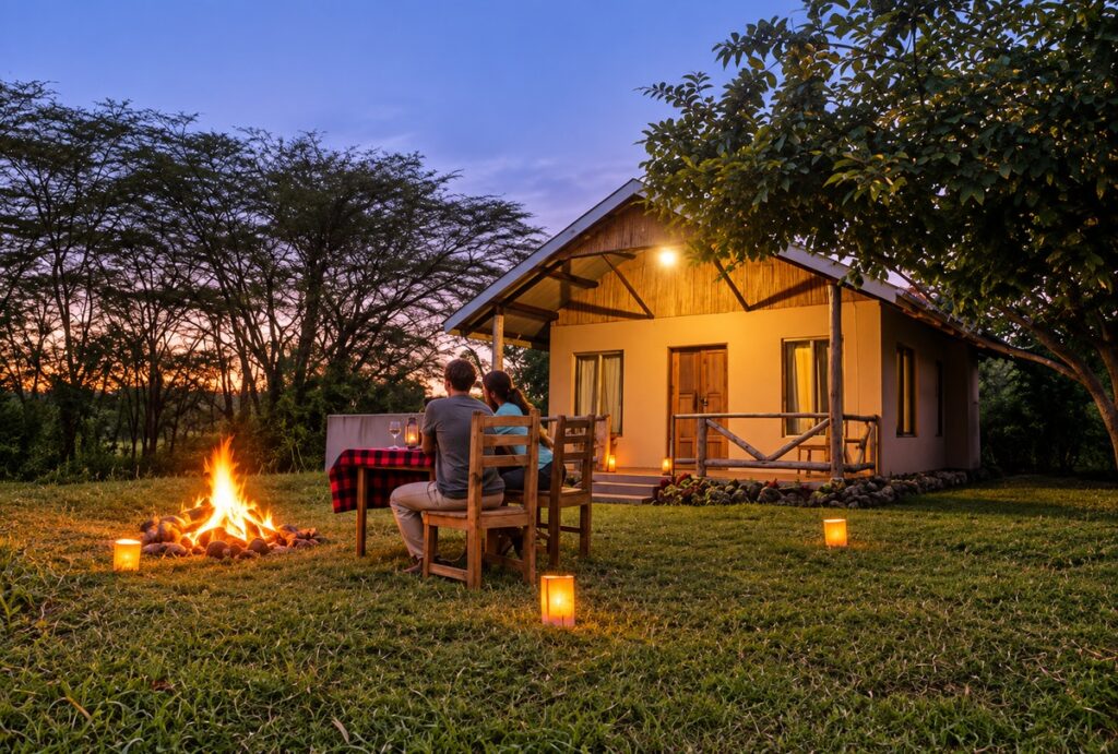 Nguse River Camp accommodation near Bugoma Forest Uganda