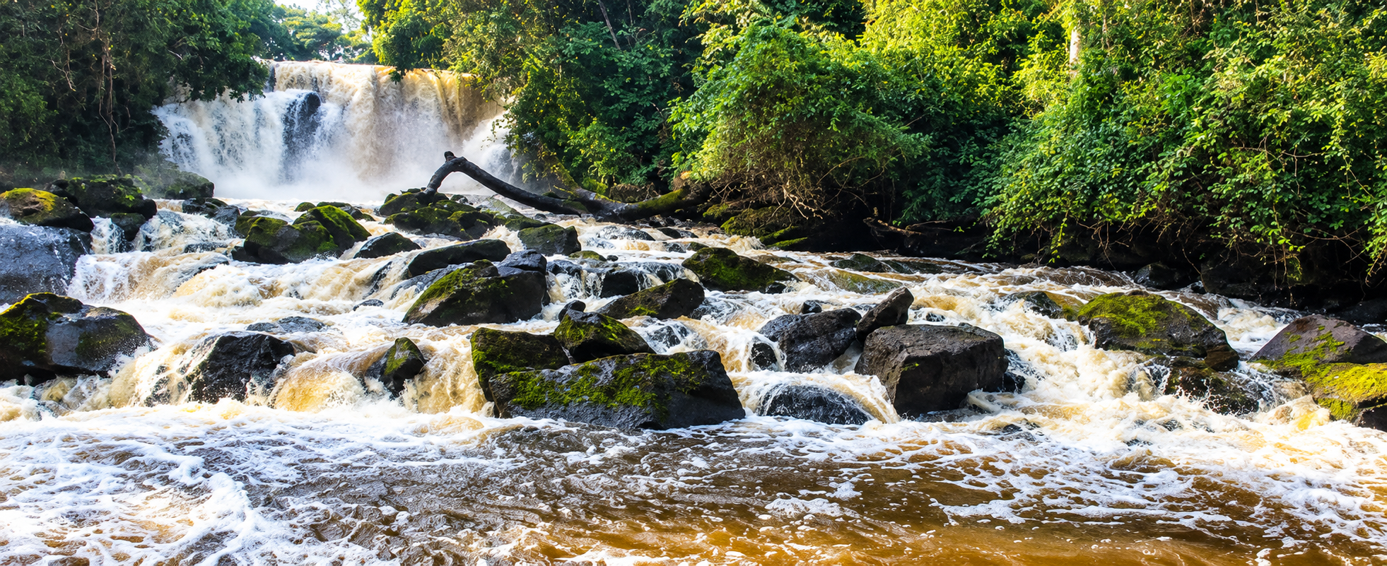 Waterfall nature experience near Nguse River Camp Uganda