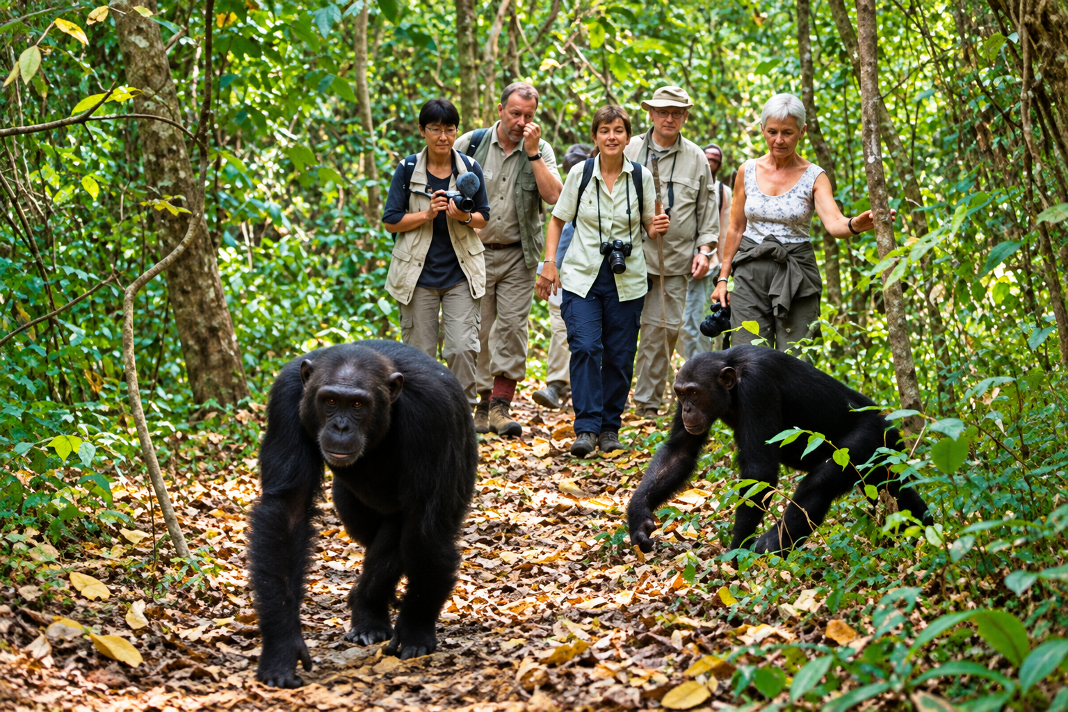 Best time for chimpanzee tracking in Uganda