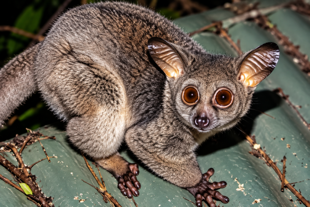 Nocturnal primate seen during a Kibale night walk